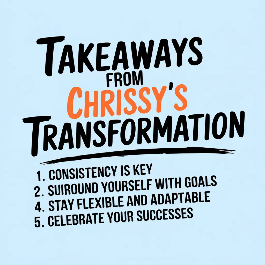 Takeaways from Chrissy's Transformation